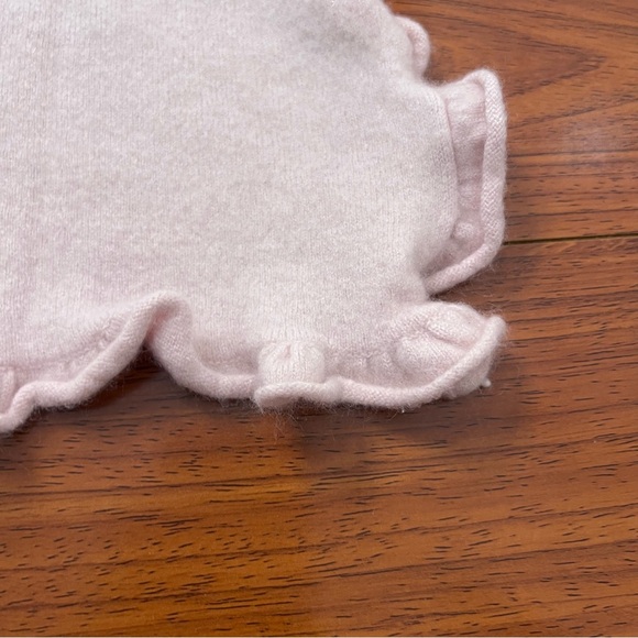 Restoration Hardware 100% cashmere Pale pink Baby blanket lettuce hedge - Picture 4 of 6